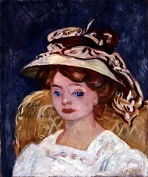 Mladá žena, kolem roku 1907 (olej na plátně)