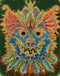 Kaleidoskopické kočky: kočičí vzor na zelené