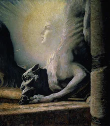 Sfinga a chiméra, 1906