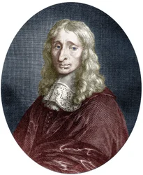 Francois Mansart (1598-1666) architekt francouzského krále Ludvíka XIII., rytina, kolorovaný dokument