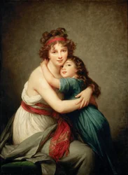 Autoportrét s její dcerou, Julie, c. 1789.