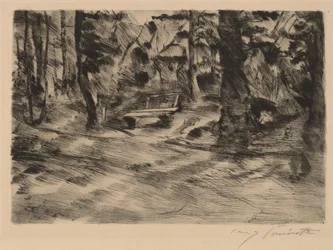 Bank im Walde II Lavička v lese II, 1917.