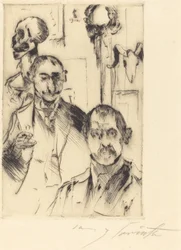 Dvojportrét s kostrou, 1916.