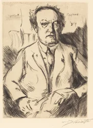 Portrét dramatika a prozaika Gerharta Hauptmanna, 1917.