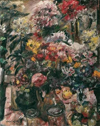 Zátiší s chryzantémami a Amarylis, 1922.