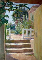 Schodiště v Provence Malba od Josepha Loyse Prata (1879-1934), 20. století.