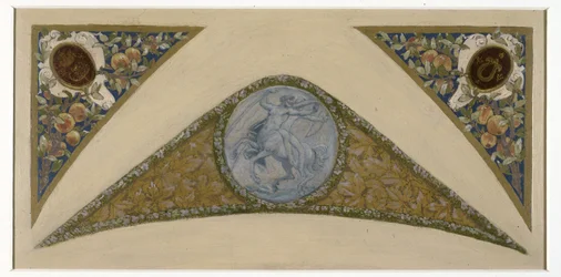Skica Festivalového schodiště na pařížské radnici: Sagittaire, mezi lety 1888 a 1898 (olej)
