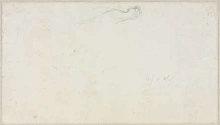 Náčrt sfingy [] verso, c. 1879-80.