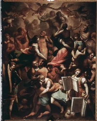 Poslední soud, blahoslavený (malba