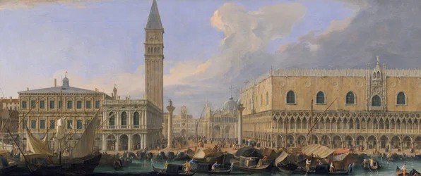 Molo, Benátky, z Bacino di San Marco, kolem roku 1709