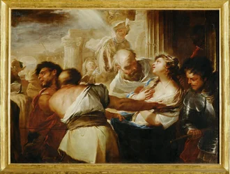 Santa Lucia vedená k mučednické smrti (malba na plátně)