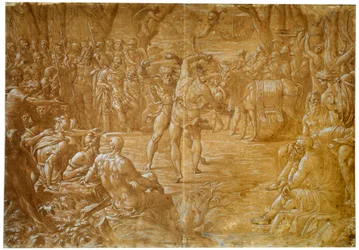 Boj mezi Entellem ze Sicílie a Dares of Troy, c1544