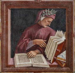Dante čte svá díla (freska)