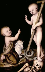 Kristus a Jan Křtitel jako děti, kolem roku 1535