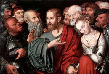 Kristus a žena přistižená v cizoložství, po roce 1532.