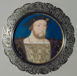 Jindřich VIII., anglický král Miniatura na pergamenu, ...