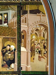 Přijímání svaté Magdaleny (tempera na pergamenu)