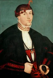 Portrét gentlemana řekl snoubenec Obraz Lucase Cranacha staršího (1472-1553) 1539 Sao Paulo, Muzeum umění