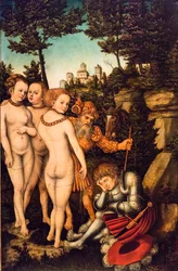 Pařížský soud, 2. čtvrtina 16. století (tempera a olej na červeném bukovém dřevě)
