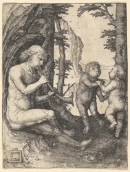 Chlapec s trubkou, ca. 1507.