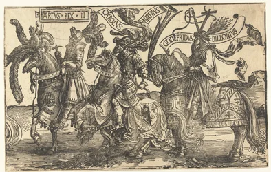 Hrdinové král Artuš, Karel Veliký a Godfrey z Bouillonu The Nine Heroes (název série)