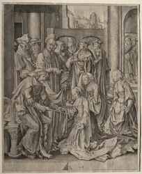 Ester před Ahasverem, 1518.