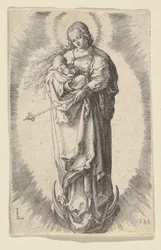 Panna s dítětem na půlměsíci, 1523.