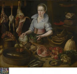 The Kitchen Maid (olej na panelu)