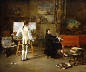 Pergolese v ateliéru Josepha Verneta, 1880