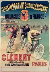 Plakát inzerující cykly Clement, 1891