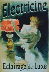 Reklamní plakát na luxusní osvětlení „Electricine“