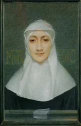 Herečka Marguerite Moreno ve hře Georgese Rodenbacha Závoj
