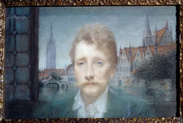 Portrét Georgese Rodenbacha, belgického básníka (1855-1898) 1895 (pastel)