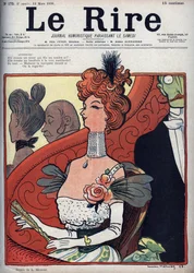 Žena v divadle - le rire du 12. března 1898 (rytina)