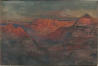 Posvícení, Grand Canyon, Arizona, asi 1904 (akvarel a kvaš)