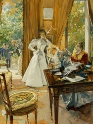 V přijímacím pokoji, 1897