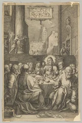 Poslední večeře, z Umučení Krista, ca. 1623.