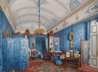 Interiéry Zimního paláce. Šatna císařovny Marie Alexandrovny, 1857
