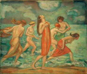 L. v. Hofmann, koupající se dívky