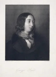 Portrét George Sanda, hospoda. 1837 (rytina)