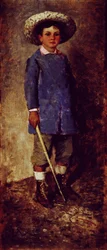 Portrét dítěte, Luigi Nono (1850-1918), olej na dřevěné desce.