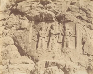 7 [Taq-e Bostan, korunovační obřad Šápúra II., Kermánšáh], 40.-60. léta 19. století.