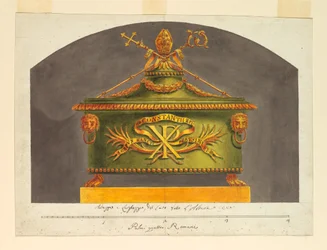 Kresba, Sarkofág pro relikviář, asi 1825