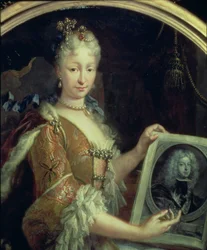 131 0794125/2 Portrét Elizabeth Farnese (1692-1766), druhé manželky Filipa V. Španělského (olej na plátně)