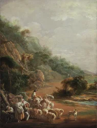 Scéna s vesničany (fragment)