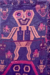 Textil, kultura Paracas, Peru, 2015.