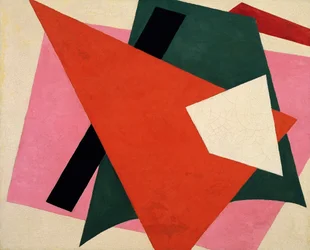 Architektonický obraz - Peinture de Lyubov Sergeyevna Popova (1889-1924) - 1917 - Olej na plátně - 80x98 - Muzeum moderního umění, New York