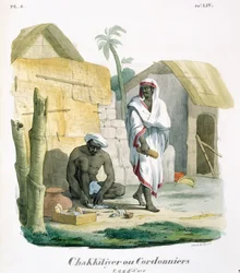Výroba lanových sandálů, 1827-35