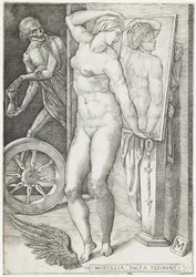 Smrt překvapující ženu, kolem 1490-1540 (rytina)