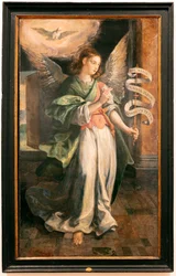 Anděl zvěstování (L’ange de l’annonciation) (olej na dřevě)